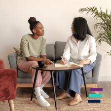 Image of a woman getting advice